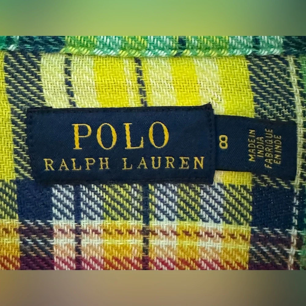 Polo Ralph Lauren Plaid Flannel Shirt / Size 8 - Picture 3 of 5
